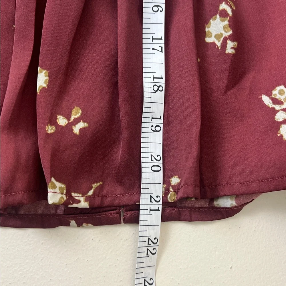 NWT Free People Run Free V-Neck Long Balloon Sleeve Chocolate Combo Size XS